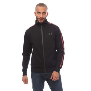 Blood Brother Mens Contrast Striped Track Top / Black